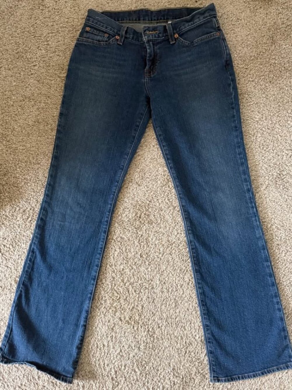 Lucky Brand Dungarees Mid Rise Flare Jeans Medium Wash Size 4/27